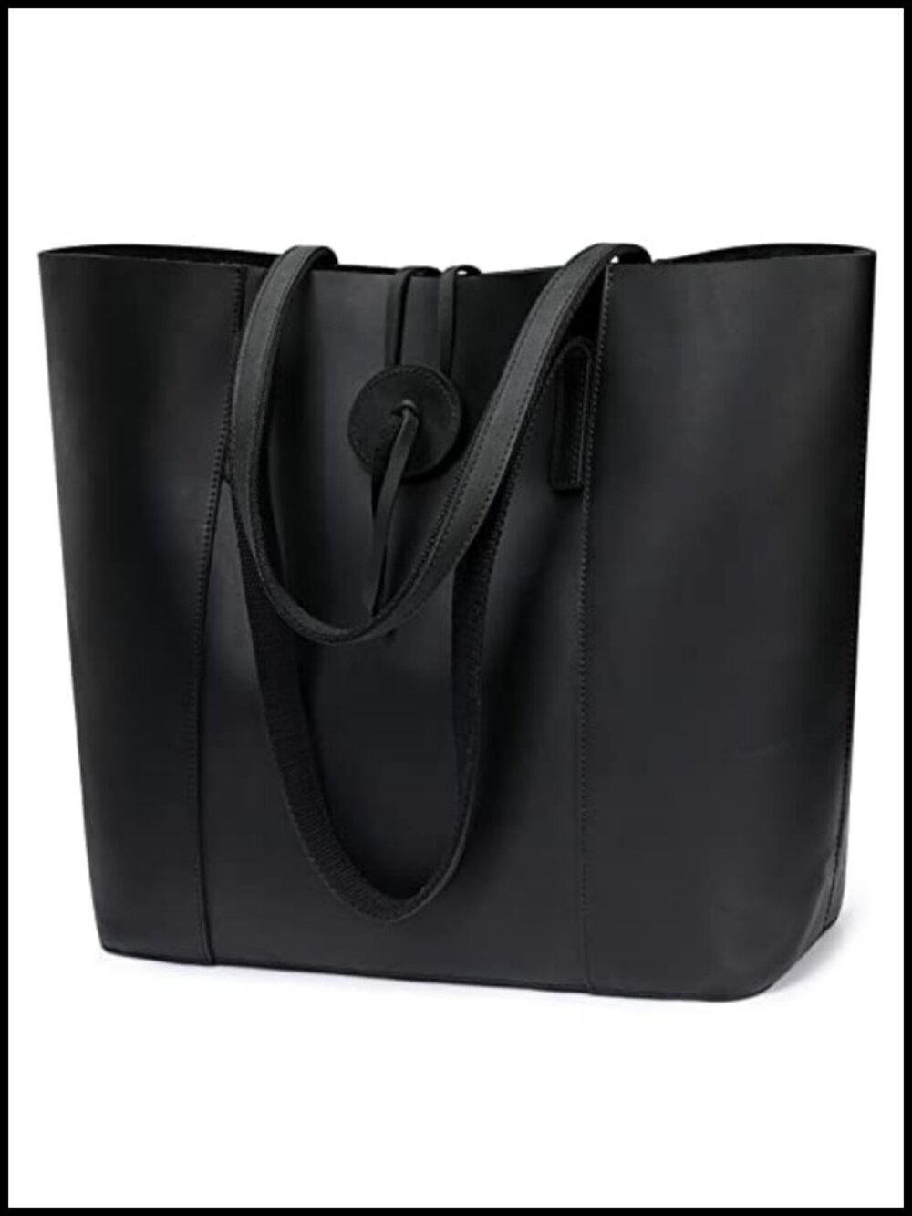 Vintage Genuine Leather Tote Bag Large Shoulder Purse
